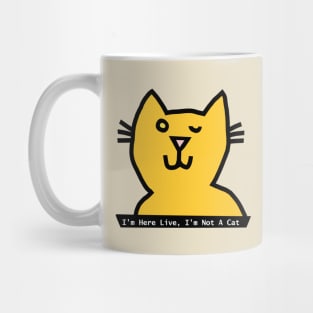 I'm Not a Cat says Meme Cat winking Mug